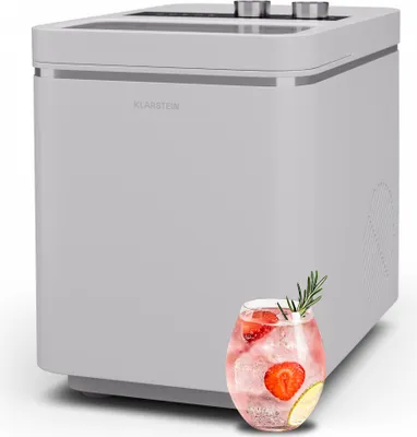 Produktbild von Klarstein IceCraft Eiswürfelmaschine – 12 kg/24 h, Eiswürfel in 6 Minuten, 2 Größen, Automatische Reinigung, Eiswürfelbereiter für Küche & Bar, 150 W, Eiswürfelspender, Weiß