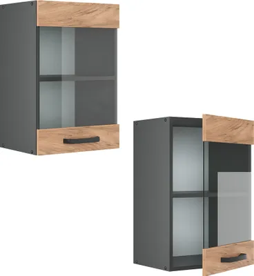 Produktbild von Küchenglasschrank Vicco R-Line Goldkraft Eiche 40 cm, Model 34894