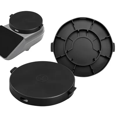 Produktbild von Wiegesockel aus Silikon, geeignet für Thermomix TM7, direktes Wiegen ohne Mixtopf, stabiles Plattformdesign schützt die Motorkupplung vor Staub