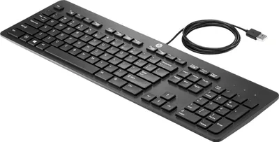 Produktbild von HP USB Business Slim Keyboard, Volle Größe (100%), Kabelgebunden, USB, Schwarz