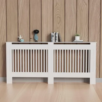 Zdjęcie produktu dla Osłona na grzejnik drewniany, wysokość 92 cm, kolor biały