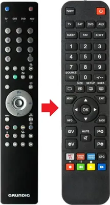 Produktbild von Fernbedienung passend für GRUNDIG 40VLE8040CBLACK | 42VLC9040S