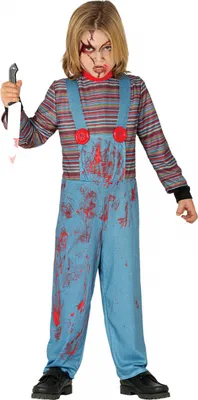 Produktbild von Böse puppe Kinder Kostüm für Halloween und Karneval Größe: L