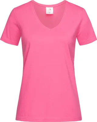 Produktbild von Stedman ST2700 | Classic V-Neck Damen T-Shirt - Farbe: Sweet Pink - Größe: S