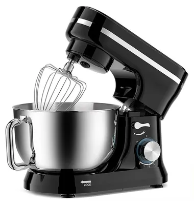 Produktbild von Küchenmaschine - Standmixer mit Schüssel - 1000 W - Teigkneten & Brotteig - Multifunktionaler Food Processor - Schwarz