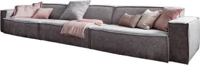 Produktbild von KAWOLA Sofa SAMU Riesensofa Stoff hellgrau