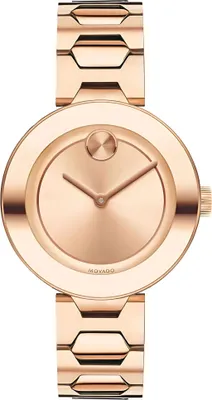Produktbild von Movado Bold Damenuhr roségold Edelstahl elegante Designer Uhr