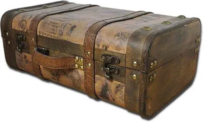 Productafbeelding van Famanu houten kist - Huwelijkscadeau voor het bruidspaar - Geldcadeau - 39 x 15 x 24 cm