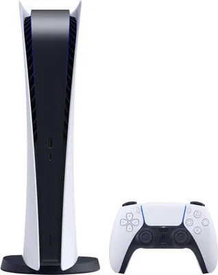 Produktbild von Sony PlayStation 5 Digital Edition 825 GB Wi-Fi Black, White SONY Farba produktu: čierna, biela, Pripojenie Ethernet LAN: áno, Počet portov USB 3.2 Gen 1 (3.1 Gen 1) typu A: 1, Wi-Fi: áno, Kapacita interného úložiska: 825 GB, Úložné médium: SSD, Bluetooth: áno, Platforma: PlayStation 5, Počet portov HDMI: 1, Integrovaná optická mechanika: nie, Počet gamepadov v balení: 1