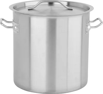 Image de Casserole haute avec couvercle 28 x 28 cm, 17 l, acier inoxydable 201