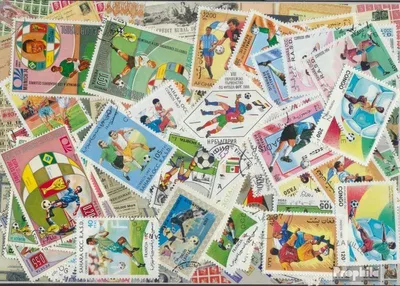 Produktbild von Briefmarken Motive 100 verschiedene Fußballspieler Marken