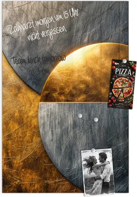 Produktbild von Magnettafel 40x60cm Pinnwand Whiteboard beschreibbar - Abstrakte Kreise