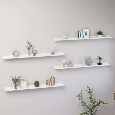 Immagine prodotto di vidaXL Mensole da parete 4 pz. Bianco 100x9x3 cm