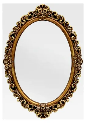 Produktbild von Ovaler Wandspiegel im Vintage-Stil, Hängespiegel für Schlafzimmer, Wohnzimmer, Kommode, Dekoration (Gold, Rahmengröße: 30,5 x 21,1 cm)