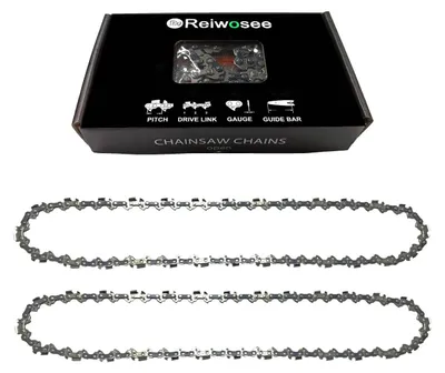 Image de Chaînes de tronçonneuse pour tronçonneuse de 16 pouces, 2 pièces, 3/8", 56 maillons