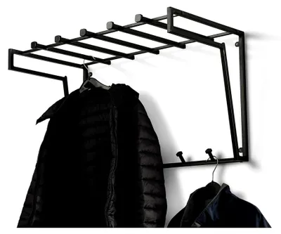 Produktbild von Garderobe Vigo 2 in Schwarz, B/H/T = 79x45x40 cm