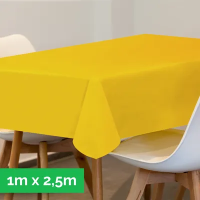 Produktbild von Tischdecke aus stoffähnlichem Vlies, 1m x 2,50m Gelb,  100