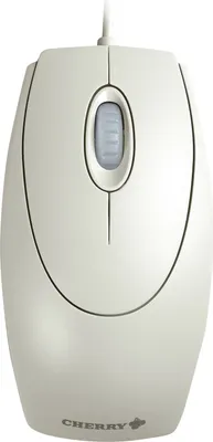 Produktbild von CHERRY WHEELMOUSE OPTICAL Kabelgebundene Maus, Weiß Grau, PS2/USB, Beidhändig, Optisch, USB Typ-A, 1000 DPI, Weiß