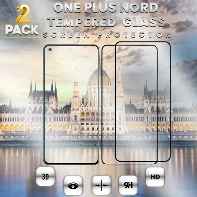 Obrázek produktu pro 2-Pack OnePlus Nord - Tvrzené sklo 9H - Vysoce kvalitní 3D ochrana displeje