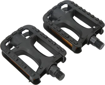 Produktbild von 2 Stück Fahrradpedale mit reflektierendem Streifen, rutschfest, robust, aus Kunststoff, Ersatzpedale für Mountainbikes und Rennräder