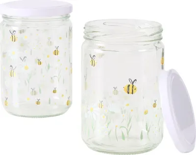 Image de Pots alimentaires avec couvercle MIEL, 500 ml, set de 2