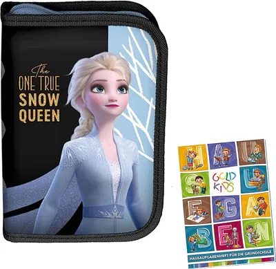 Produktbild von Federtasche Frozen Eiskönigin Anna Federmappe Federmäppchen 22-teilig gefüllte Schüleretui Stifte und Pinsel inkl. Aufgabenheft Federbox Etui