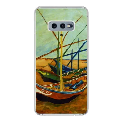 Produktbild von MuchoWow® Handyhülle Schutzhülle Hülle für Samsung Galaxy S10e Fischerboote am Strand - Vincent van Gogh Silikon Softcase Handy Hülle - Handy