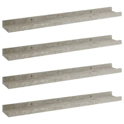 Produktbild von Wandregale 4 Stk. Betongrau 60x9x3 cm