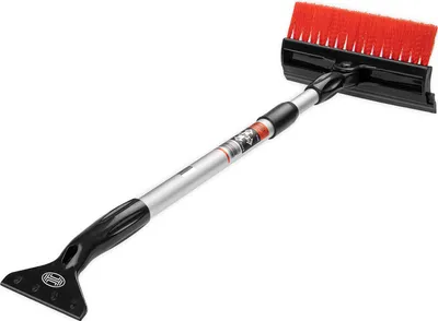 Obrázok produktu pre HEYNER® Škrabka na ľad auto 4v1 skladací čistič čelného skla 20 cm dvojitý stierač metla skladací mikrovlákno hliník teleskopická 56-82 cm škrabka na sneh ochrana laku