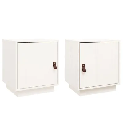 Obrázok produktu pre Nočné stolíky 2 ks biele 40x34x45 cm borovicový masív