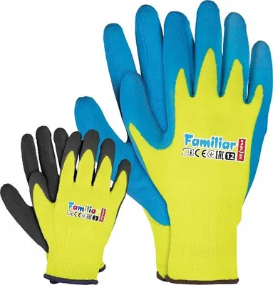 Obrázok produktu pre Pracovné rukavice FAMILIAR s latexovým povlakom veľkosť 11