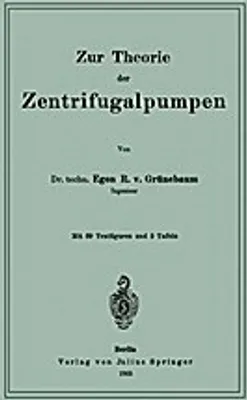 Obrázok produktu pre Zur Theorie der Zentrifugalpumpen