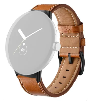 Obrázok produktu pre Náhradný remienok z vláknitej kože pre hodinky Google Pixel Watch 4 / 3, 41 mm, hnedý, s prackou