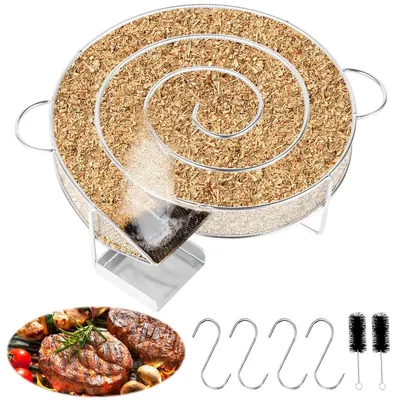 Zdjęcie produktu dla Generator dymu na zimno do grilla, wyposażony w haczyki i szczotki