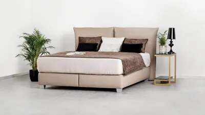 Produktbild von Schlafzimmer Modern 180x200 Holz Textil Betten Bett Polsterbett Luxus Doppel Neu