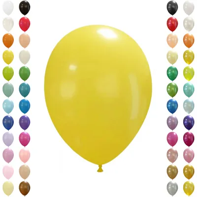 Produktbild von Luftballons ca. 27 cm Naturlatex Ballons, 100 Stück, Standard Gelb