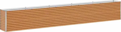 Produktbild von vidaXL Hochbeet Hellbraun 485 x 50 x 68 cm Verzinkter Stahl