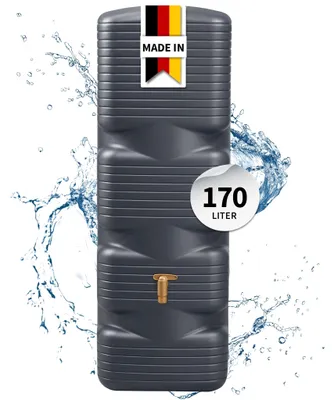 Productafbeelding van 4rain QUADRO Wandtank 170 Liter graphite grey, AI-gegenereerde afbeelding