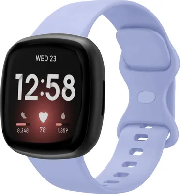 Produktbild von Strap-it Fitbit Versa 3 Silikon Armband Classic (Lavendel) - Große: L
