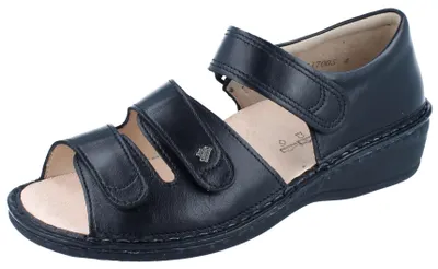Obrázok produktu pre Finn Comfort Usedom, dámske, sandále, čierne, kožené, NOVINKA - dámske sandále, pohodlné / s voľnou stielkou, čierne