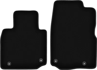 Produktbild von Wielganizator Velours-Autoteppiche vorne – passend für Mazda MX-30 (Crossover, Bj. 2020-) – schwarz, passgenau, mit Befestigungen set 2 Stk.