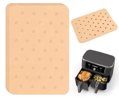 Backpapier für Heißluftfritteuse, 100 Blatt, 14 x 20,5 cm, antihaftbeschichtet