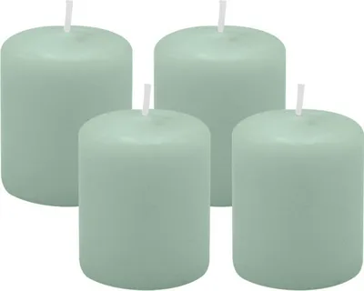 Produktbild von 4er Set Adventskranzkerzen Seafoam Seegrün Ø 50 x 60 mm