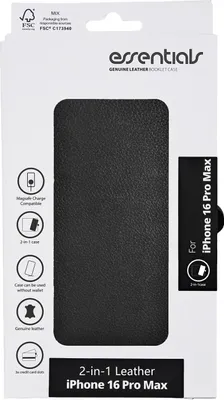 Produktbild von iPhone 16 Pro Max Leder Mag Wallet, abnehmbar, magnetisch, schwarz