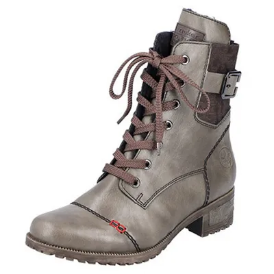 Produktbild von Rieker Damen Stiefelette Schnürung Reißverschluss Warmfutter 70345, Größe:39 EU, Farbe:Grün