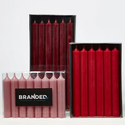Produktbild von Branded By Stabkerze Ø 2,1 × 28 cm - Altrosa