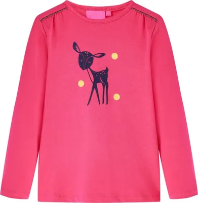 Produktbild von "2026 Promotion" Kinder-Langarmshirt - Gute Qualität - Knallrosa 116 - Langarmshirts MM272