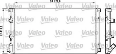 Produktbild von VALEO Kühler, Motorkühlung  732798