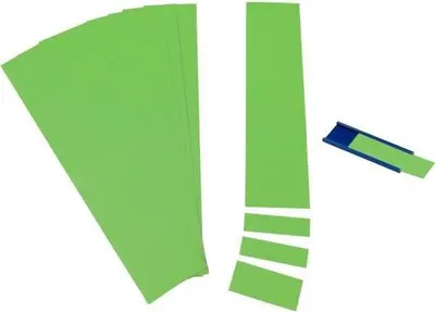 Produktbild von Einsteckkarten für 34mm Einsteckschiene 60x32mm hellgrün VE=90 Stück