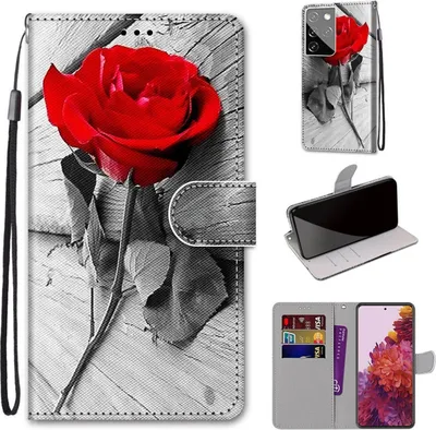 Produktbild von König Design Hülle kompatibel mit Samsung Galaxy S21 Ultra Kunstleder Handyhülle - Handy Case Rot